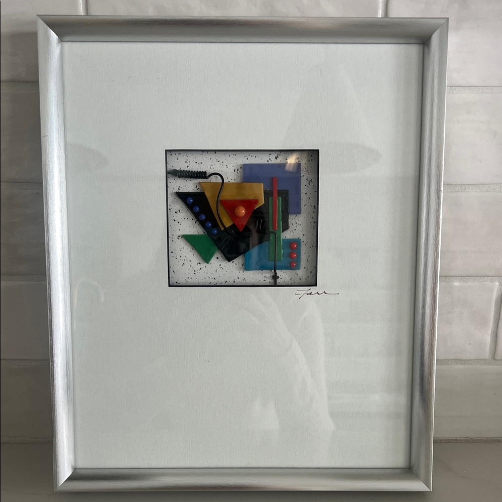 Original Signed Renee Farr Abstract 80s-90s Framed Art Professionally Framed